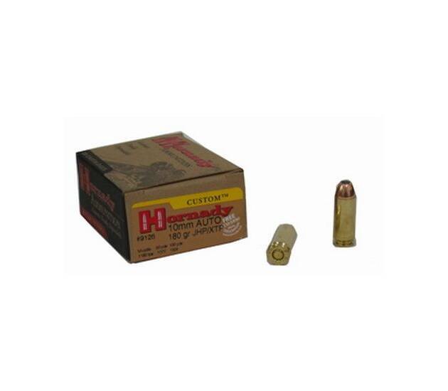 Hornady Custom 10mm Auto 180 Grain eXtreme Terminal Performance Centerfire Pistol Ammunition 500 RDS