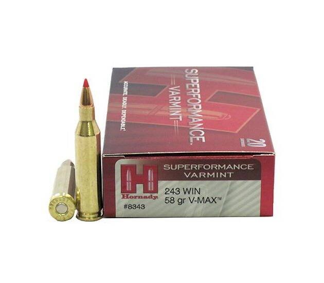 Hornady Superformance .243 Winchester 58 Grain V-MAX Centerfire Rifle Ammunition 500 ROUNDS