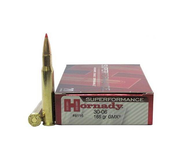 Hornady Superformance .30-06 Springfield 165 Grain Gilding Metal eXpanding Centerfire Rifle Ammunition 8116 Caliber: .30-06 Springfield, Number of Rounds: 500