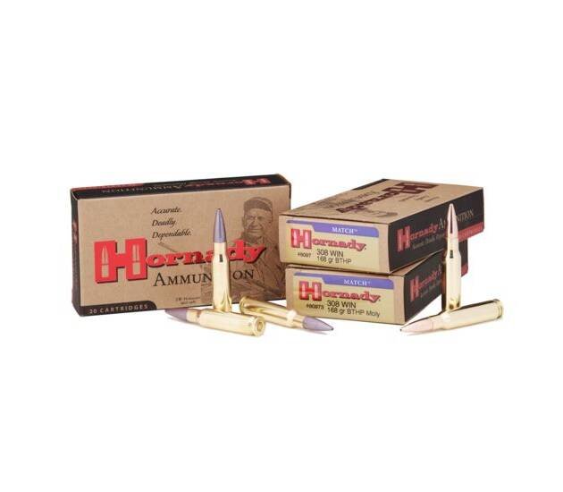 Hornady Match .308 Winchester 168 Grain Boat-Tail Hollow Point Match Centerfire Rifle Ammunition 8097 Caliber: .308 Winchester, Number of Rounds: 500