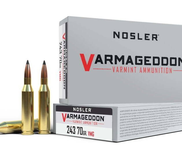 Nosler .243 Winchester Flat Base Tipped 70 grain Brass Cased Rifle Ammunition 500 ROUNDS