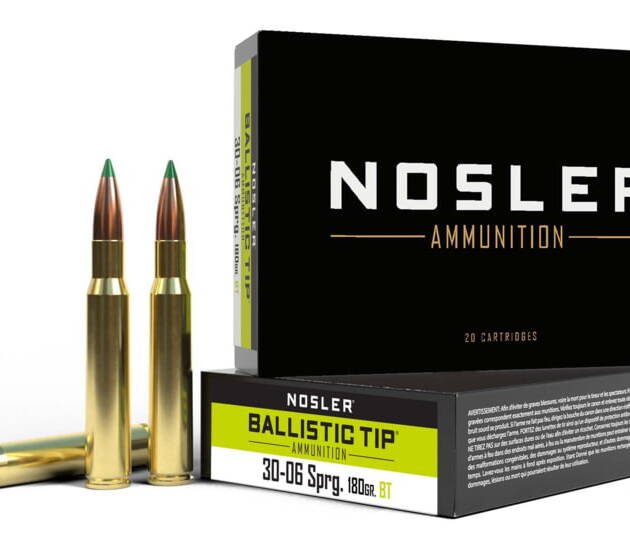 Nosler .30-06 Springfield 180 Grain Ballistic Tip Brass Cased Centerfire Rifle Ammunition 40072 Caliber: .30-06 Springfield, Number of Rounds: 500