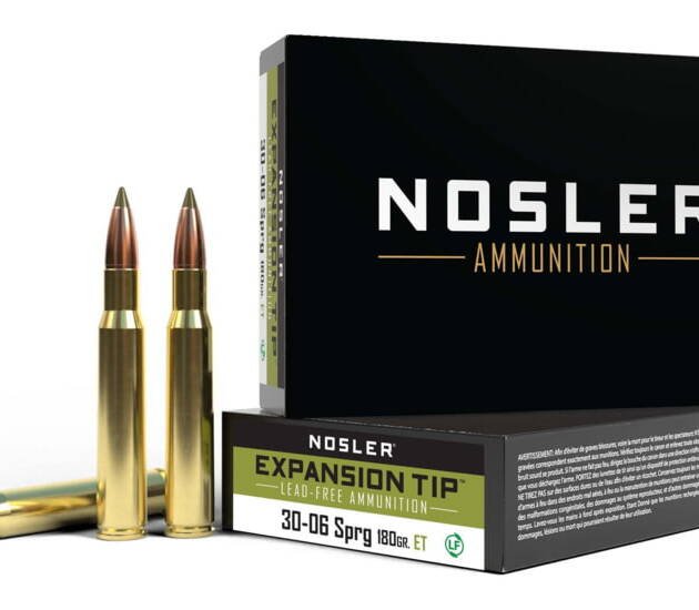 Nosler .30-06 Springfield 180 Grain E-Tip Lead-Free Brass Cased Centerfire Rifle Ammunition 40037 Caliber: .30-06 Springfield, Number of Rounds: 500