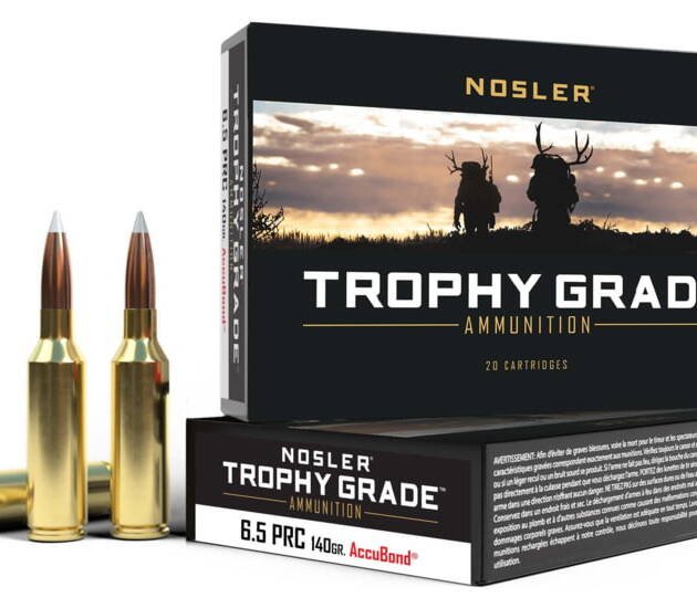 Nosler 6.5 PRC AccuBond 140 grain Brass Cased Rifle Ammunition 61014 Caliber: 6.5mm PRC, Number of Rounds: 500