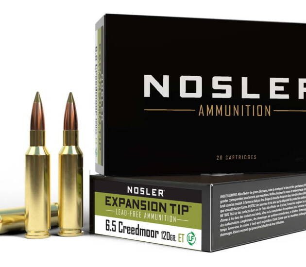 Nosler 6.5mm Creedmoor 120 Grain E-Tip Brass Cased Centerfire Rifle Ammunition