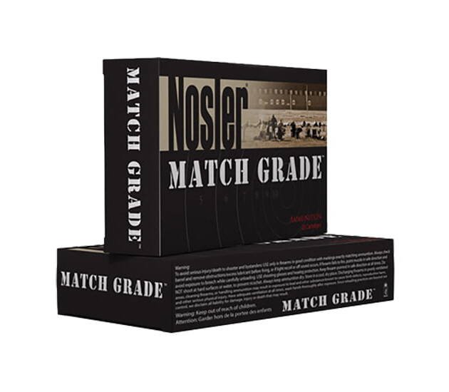 Nosler Match Grade .223 Remington 77 Grain Custom Competition Brass Cased Centerfire Rifle Ammunition 60011 500 ROUNDS