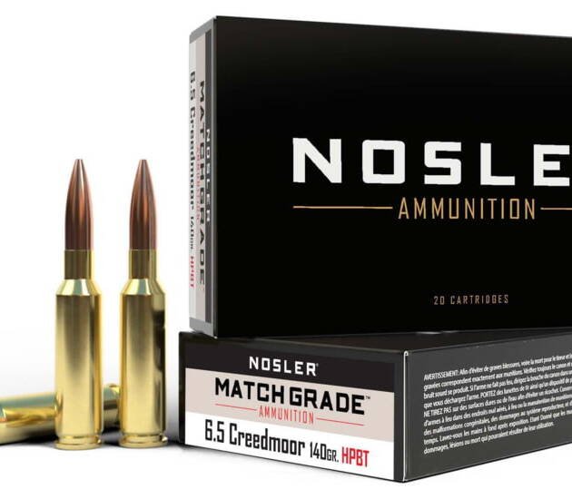 Nosler Match Grade 6.5mm Creedmoor 140 Grain Custom Competition Brass Cased Centerfire Rifle Ammunition 500 ROUNDS