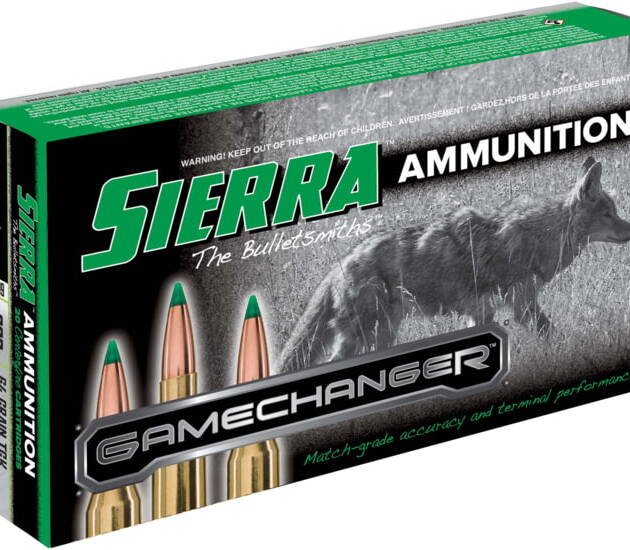 Sierra GameChanger .223 Remington 64 Grain, Sierra Tipped GameKing Brass Cased Centerfire Rifle Ammunition 500 RDS
