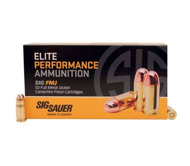 Sig Sauer Elite Performance .357 SIG 125 grain Full Metal Jacket Brass Cased 500 rounds