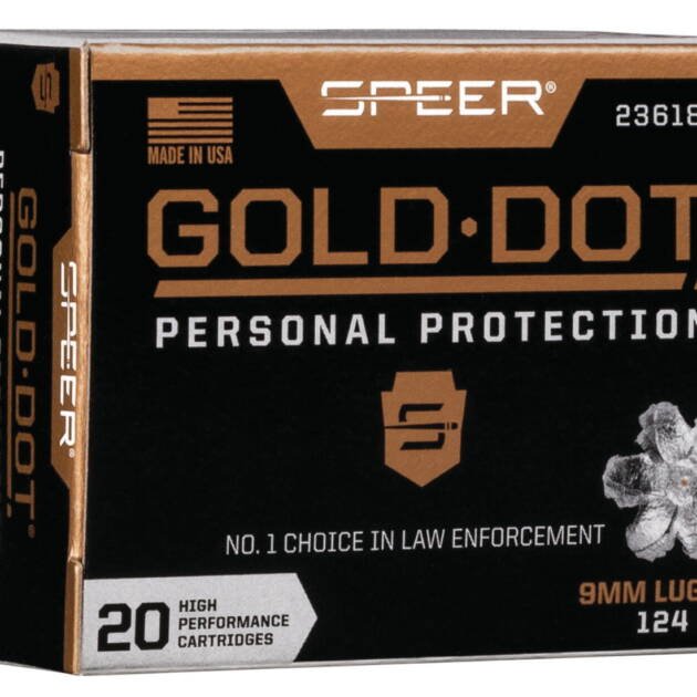 Speer Gold Dot 9mm Luger 124 grain Gold Dot Hollow Point Centerfire 500 rounds