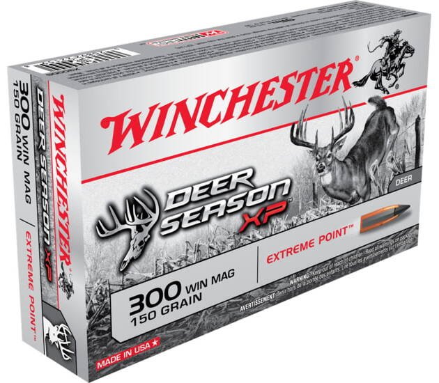 Winchester DEER SEASON XP .300 Winchester Magnum 150 grain Extreme Point Polymer Tip Centerfire Rifle Ammunition 500 ROUNDS