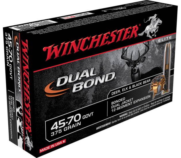 Winchester DUAL BOND .45-70 Government 375 grain Bonded Dual Jacket 500 rounds