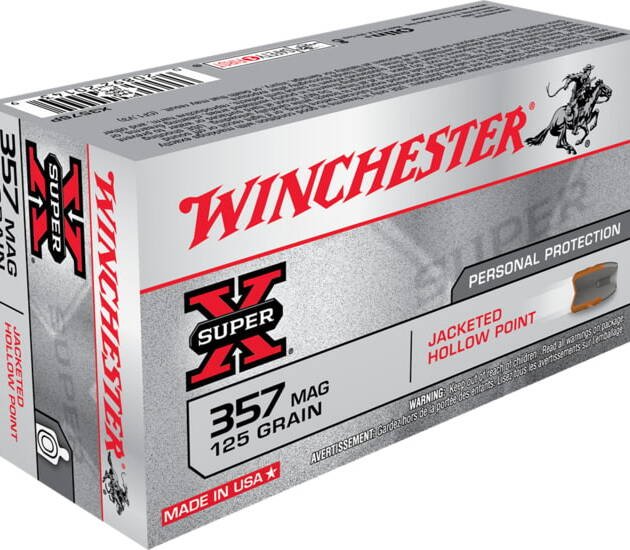 Winchester SUPER-X HANDGUN .357 Magnum 125 grain Jacketed Hollow Point Centerfire Pistol Ammunition X3576P Caliber: .357 Magnum, Number of Rounds: 500