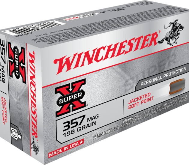 Winchester SUPER-X HANDGUN .357 Magnum 158 grain Jacketed Soft Point Centerfire Pistol Ammunition X3575P Caliber: .357 Magnum, Number of Rounds: 500