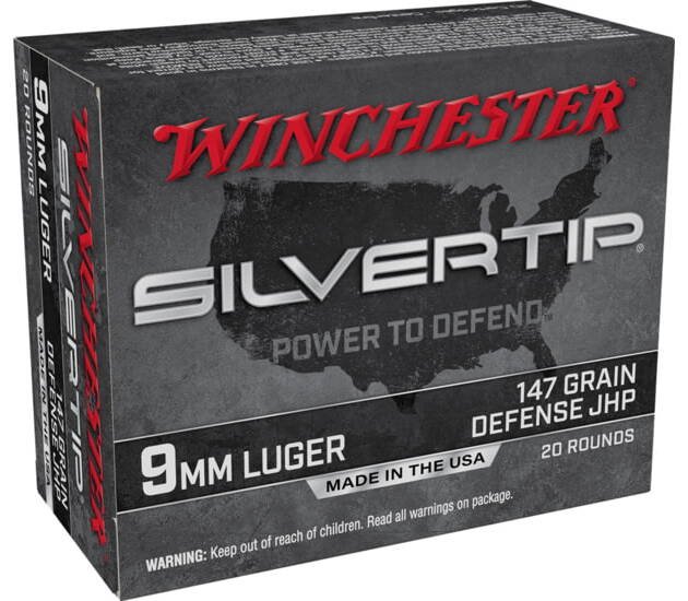 Winchester Silvertip 9mm Luger 147 grain Jacketed Hollow Point 500 rounds