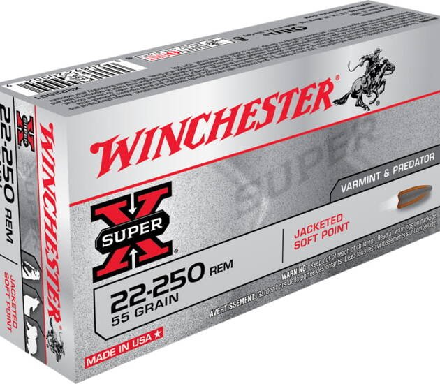 Winchester SUPER-X RIFLE .22-250 Remington 55 grain Jacketed Soft Point 500 rounds