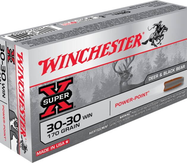 Winchester SUPER-X RIFLE .30-30 Winchester 170 grain Power-Point Brass Cased Centerfire Rifle Ammunition 500 RDS