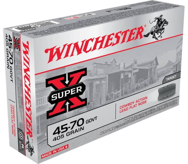Winchester SUPER-X RIFLE .45-70 Government 405 grain Cowboy Action Lead Flat Nose 500 rounds