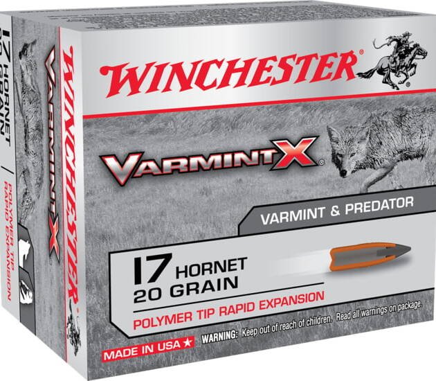 Winchester VARMINT X RIFLE .17 Hornet 20 grain Rapid Expansion Polymer Tip 500 rounds
